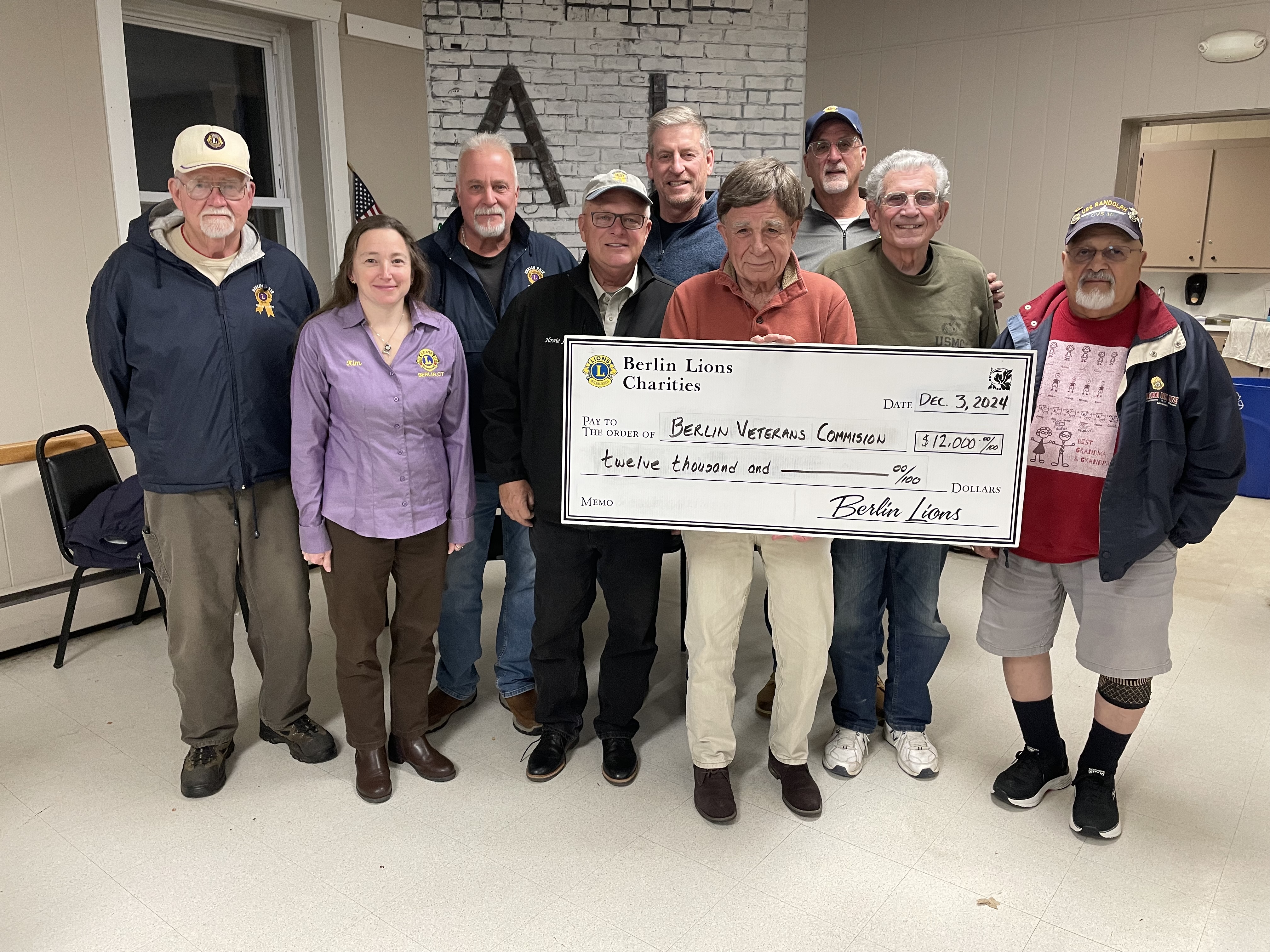 Veterans $12,000 donation